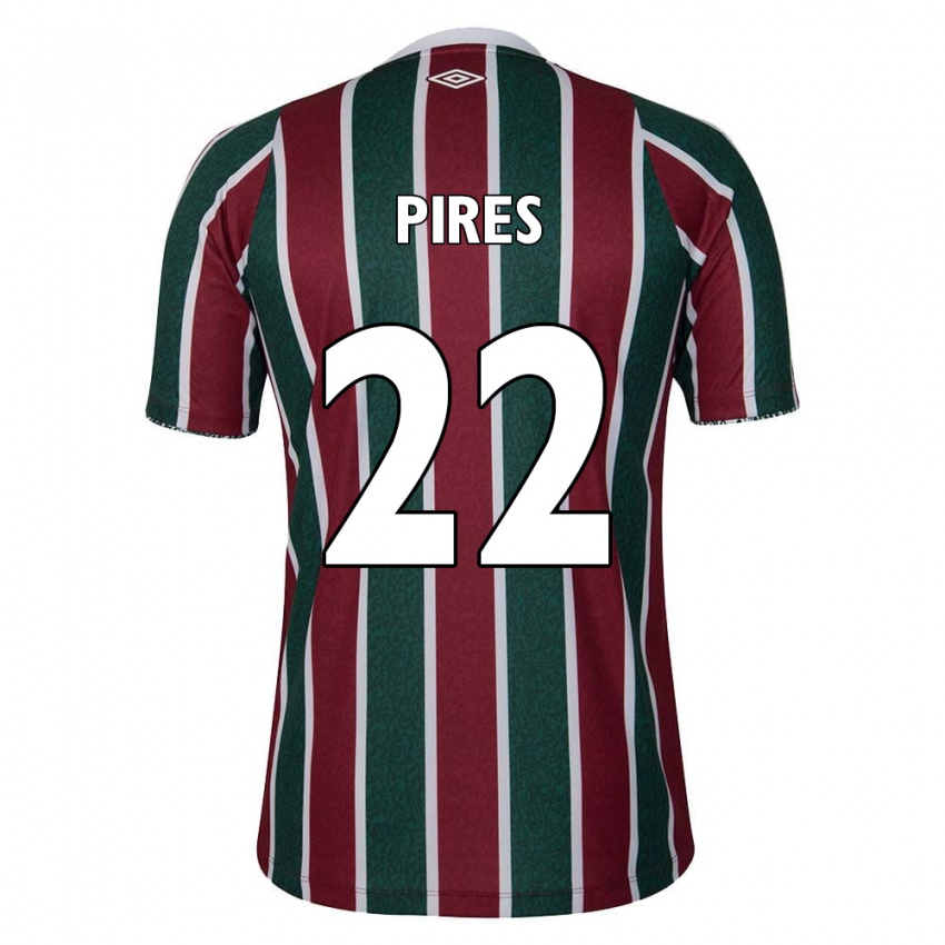 Dětské Gabriel Pires #22 Zelená Kaštanově Bílá Domů Hráčské Dresy 2024/25 Dres