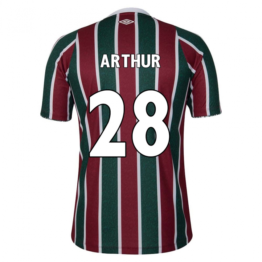 Dětské Arthur #28 Zelená Kaštanově Bílá Domů Hráčské Dresy 2024/25 Dres