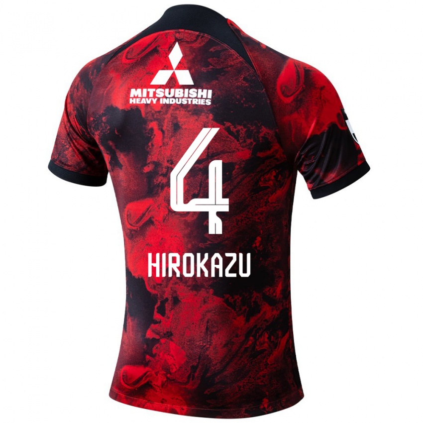 Dětské Hirokazu Ishihara #4 Červená Černá Domů Hráčské Dresy 2024/25 Dres