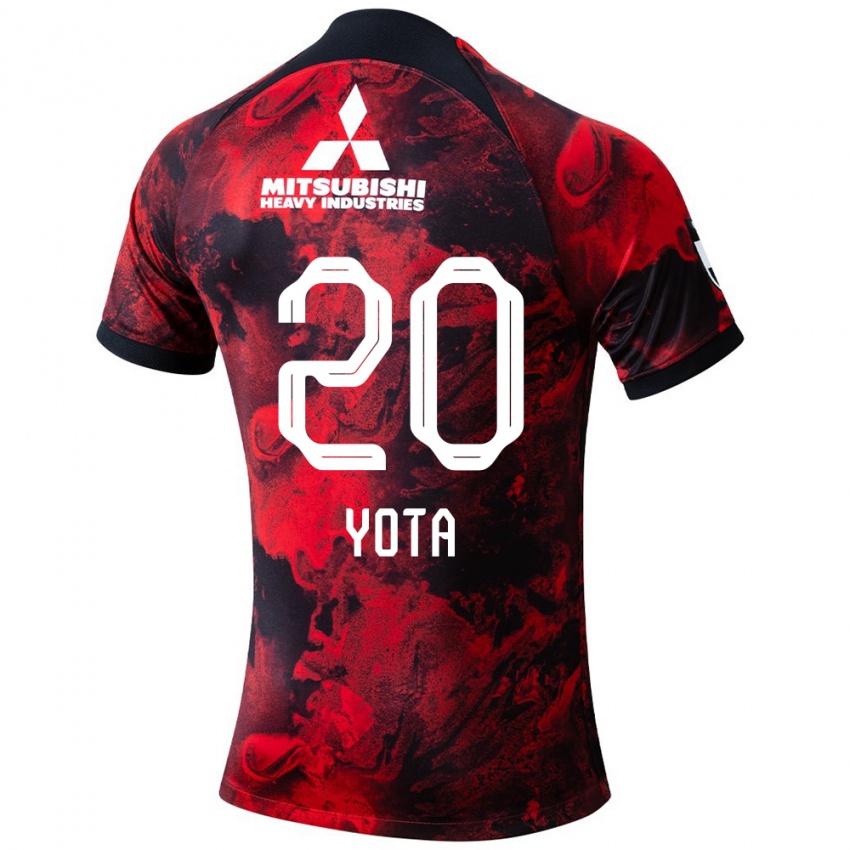 Dětské Yota Sato #20 Červená Černá Domů Hráčské Dresy 2024/25 Dres