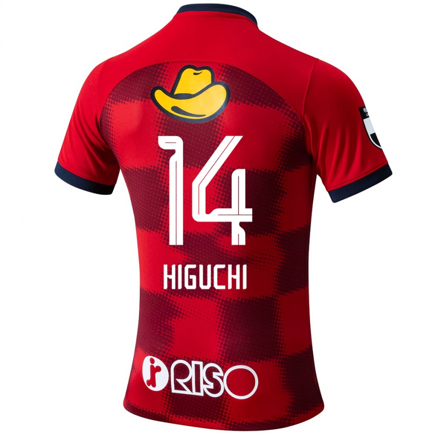 Dětské Yuta Higuchi #14 Červená Modrá Bílá Domů Hráčské Dresy 2024/25 Dres