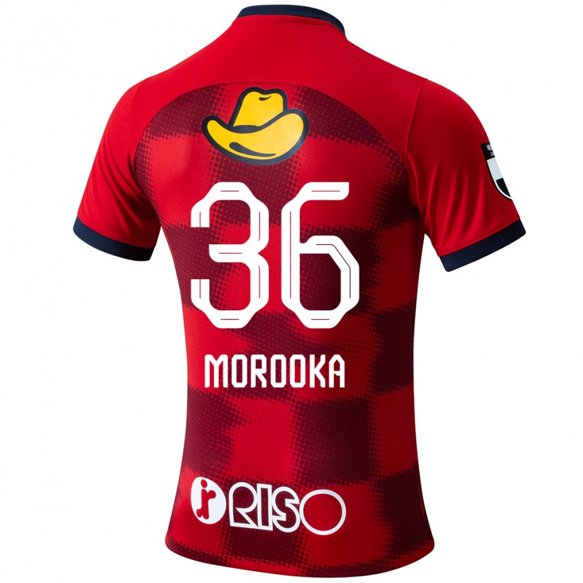 Dětské Shu Morooka #36 Červená Modrá Bílá Domů Hráčské Dresy 2024/25 Dres