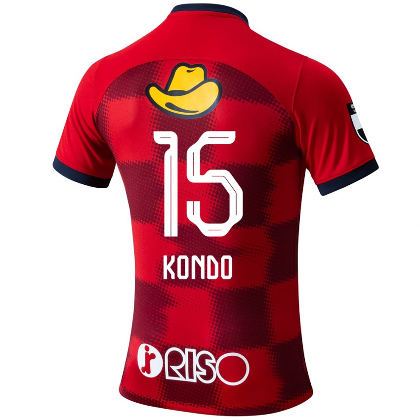 Dětské Daisuke Kondo #15 Červená Modrá Bílá Domů Hráčské Dresy 2024/25 Dres