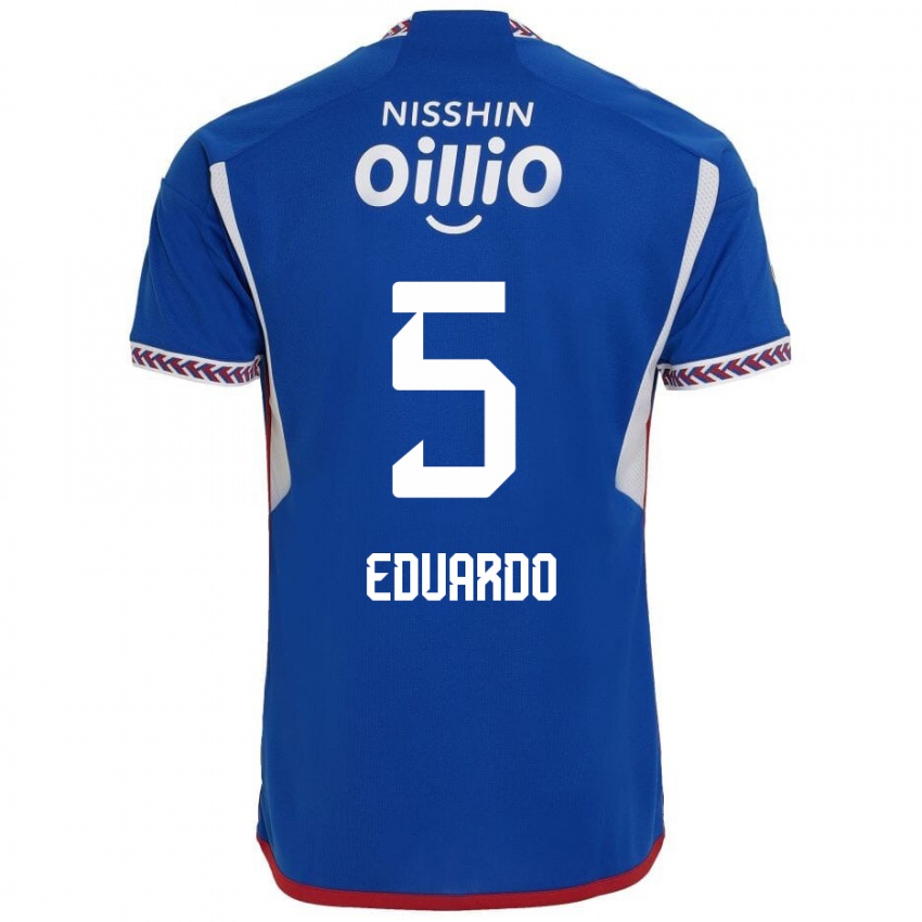 Dětské Eduardo #5 Modrá Bílá Červená Domů Hráčské Dresy 2024/25 Dres