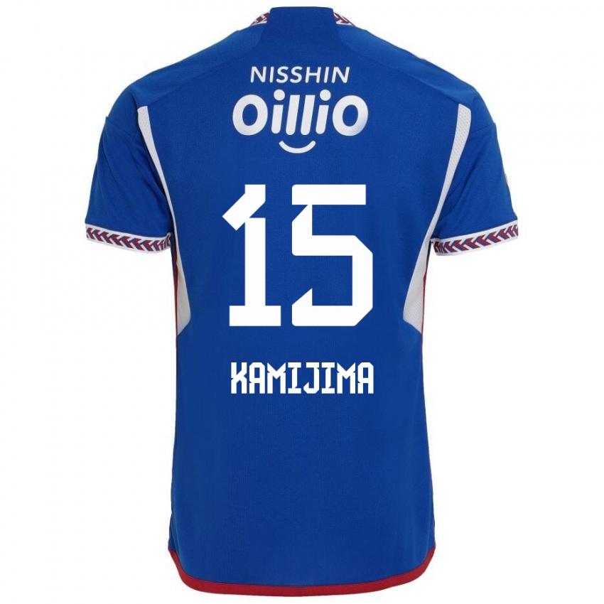 Dětské Takumi Kamijima #15 Modrá Bílá Červená Domů Hráčské Dresy 2024/25 Dres