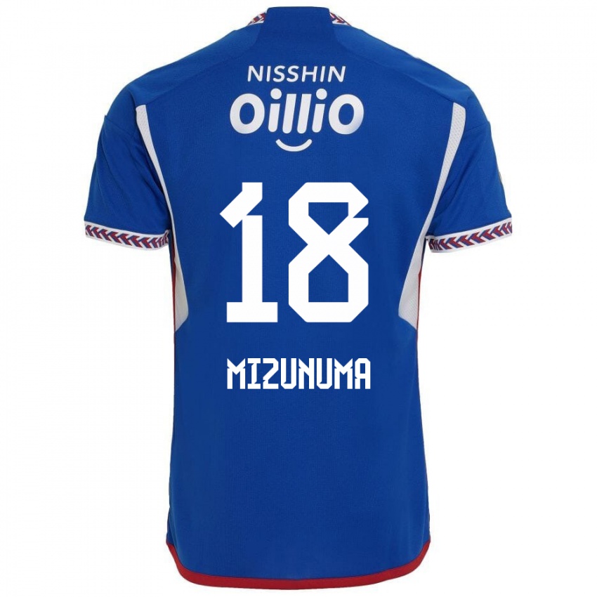 Dětské Kota Mizunuma #18 Modrá Bílá Červená Domů Hráčské Dresy 2024/25 Dres