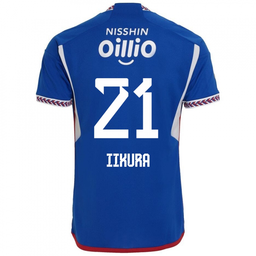 Dětské Hiroki Iikura #21 Modrá Bílá Červená Domů Hráčské Dresy 2024/25 Dres