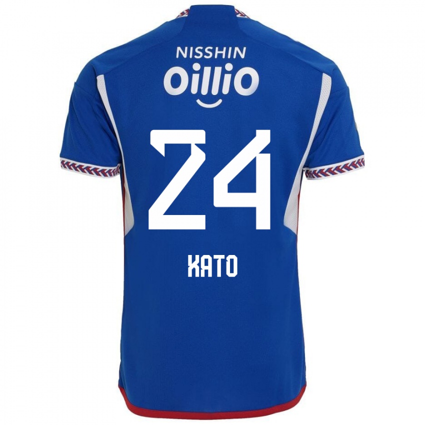 Dětské Hijiri Kato #24 Modrá Bílá Červená Domů Hráčské Dresy 2024/25 Dres