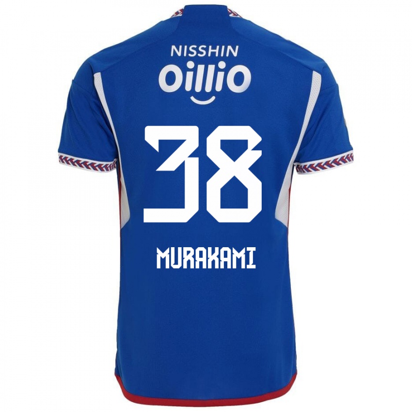 Dětské Yuhi Murakami #38 Modrá Bílá Červená Domů Hráčské Dresy 2024/25 Dres