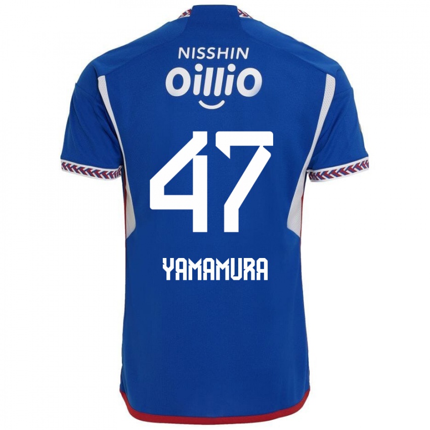 Dětské Kazuya Yamamura #47 Modrá Bílá Červená Domů Hráčské Dresy 2024/25 Dres