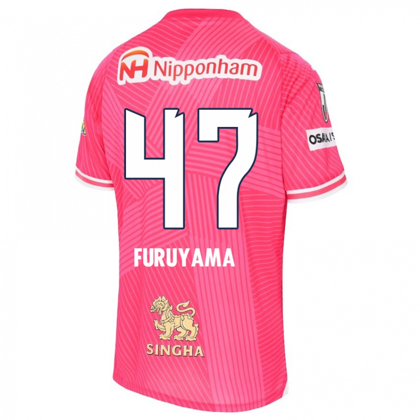 Dětské Kengo Furuyama #47 Růžová Bílá Domů Hráčské Dresy 2024/25 Dres