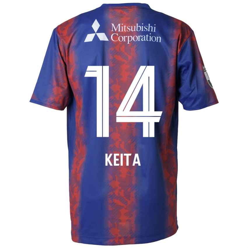 Dětské Keita Yamashita #14 Modrá Červená Domů Hráčské Dresy 2024/25 Dres