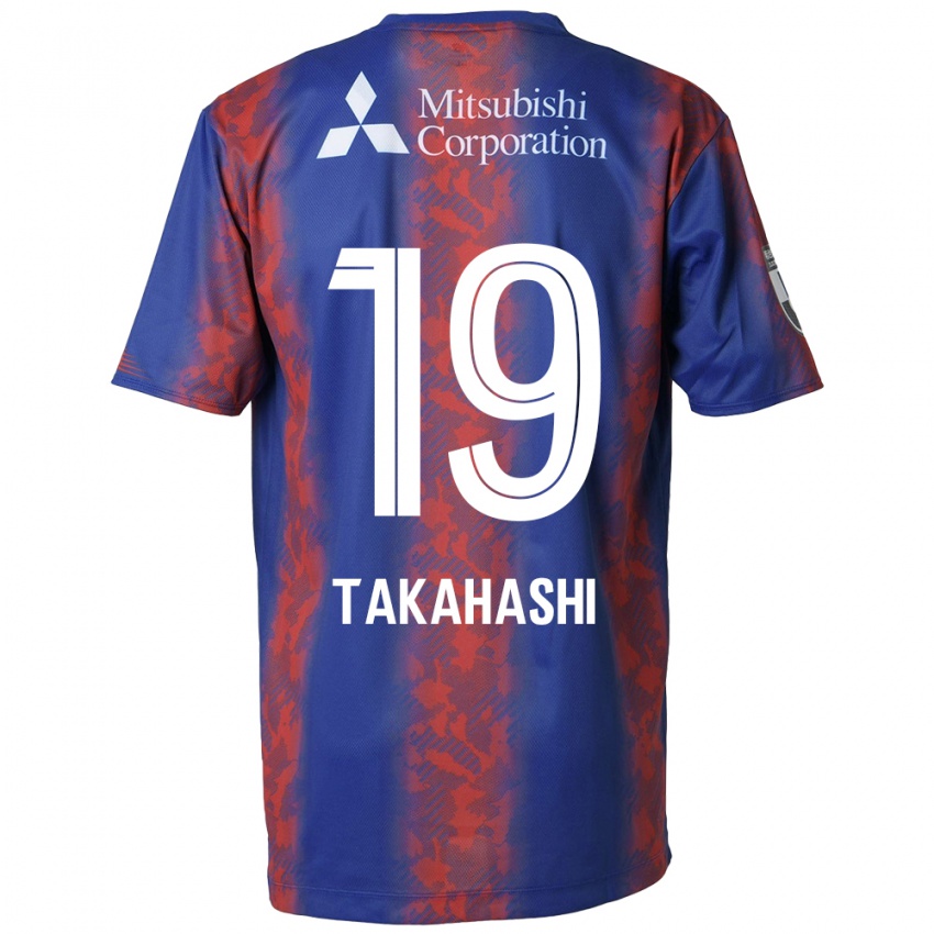 Dětské Yuya Takahashi #19 Modrá Červená Domů Hráčské Dresy 2024/25 Dres