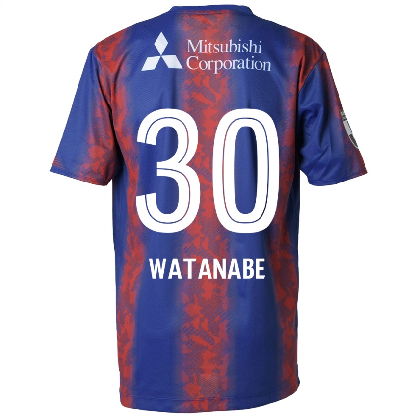 Dětské Matthew Watanabe #30 Modrá Červená Domů Hráčské Dresy 2024/25 Dres