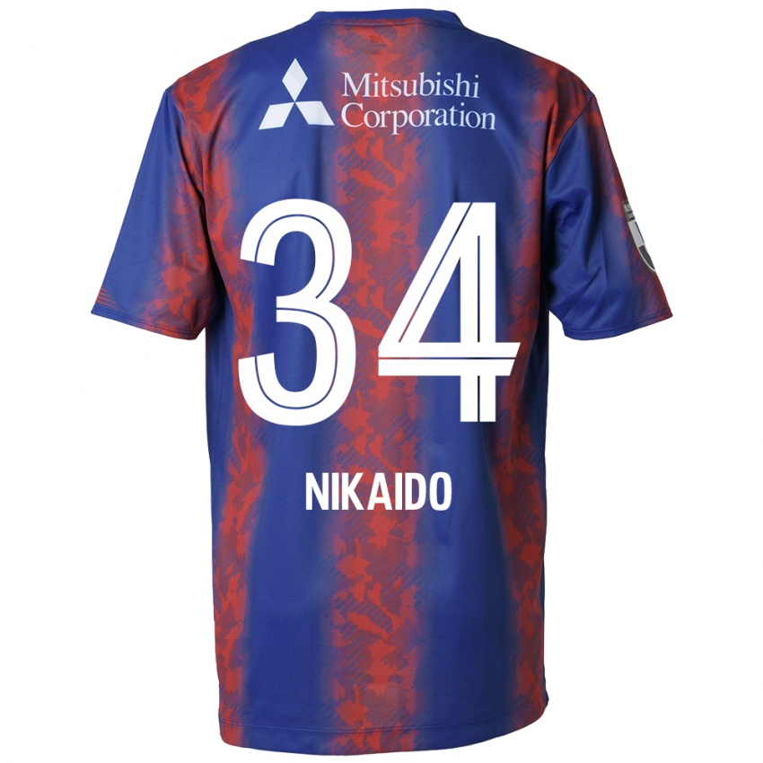 Dětské Rintaro Nikaido #34 Modrá Červená Domů Hráčské Dresy 2024/25 Dres