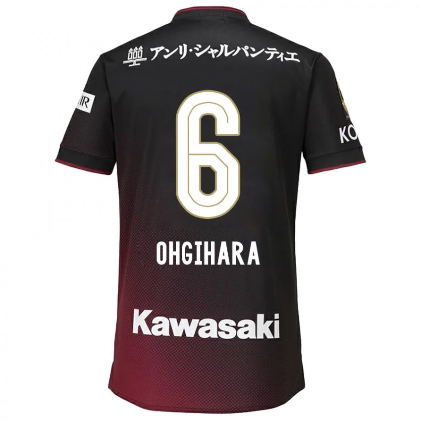 Dětské Takahiro Ogihara #6 Černá Červená Domů Hráčské Dresy 2024/25 Dres