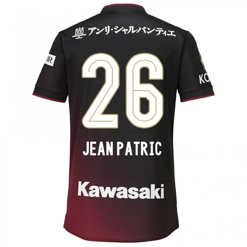 Dětské Jean Patric #26 Černá Červená Domů Hráčské Dresy 2024/25 Dres