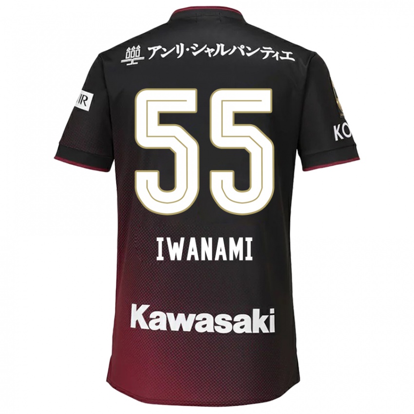 Dětské Takuya Iwanami #55 Černá Červená Domů Hráčské Dresy 2024/25 Dres