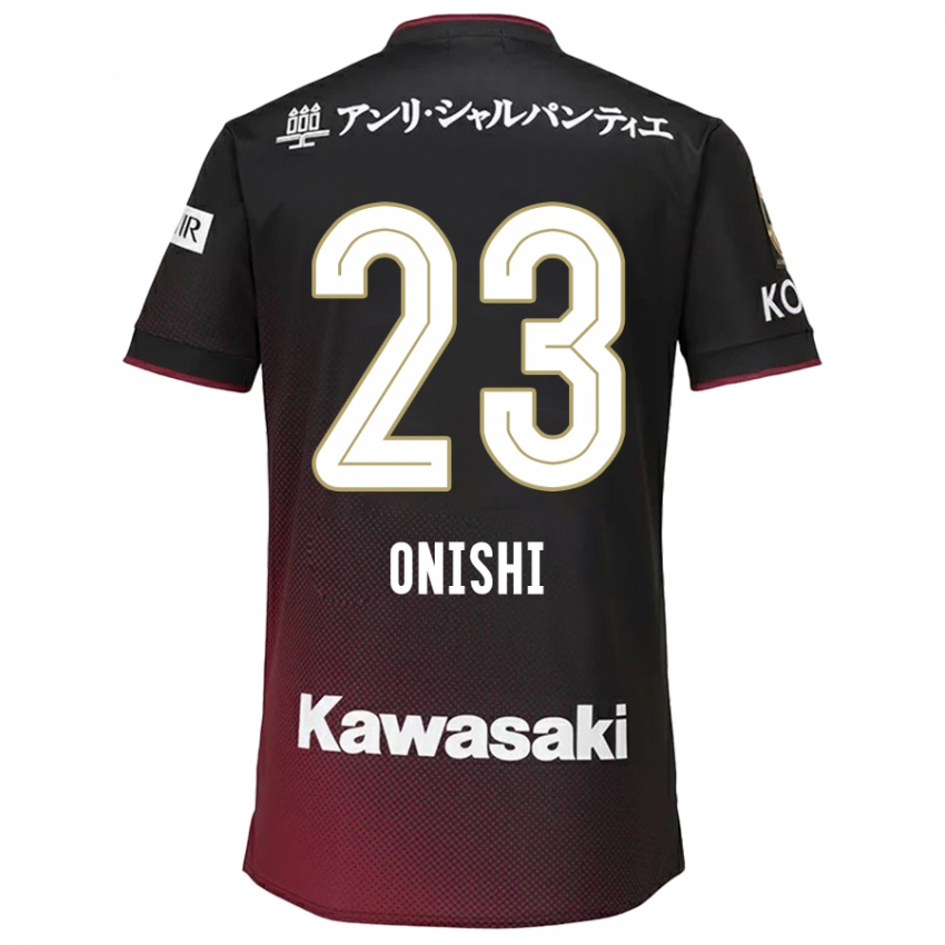 Dětské Sota Onishi #23 Černá Červená Domů Hráčské Dresy 2024/25 Dres