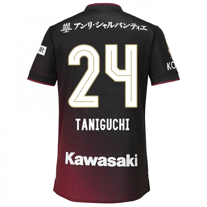 Dětské Hiroto Taniguchi #24 Černá Červená Domů Hráčské Dresy 2024/25 Dres