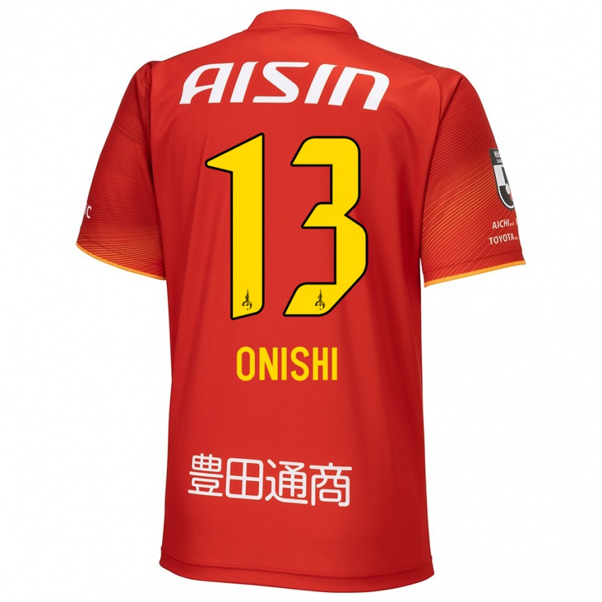 Dětské Ritsu Onishi #13 Červená Bílá Žlutá Domů Hráčské Dresy 2024/25 Dres