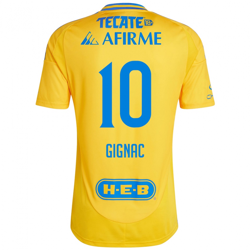 Dětské Andre-Pierre Gignac #10 Zlatožlutá Domů Hráčské Dresy 2024/25 Dres