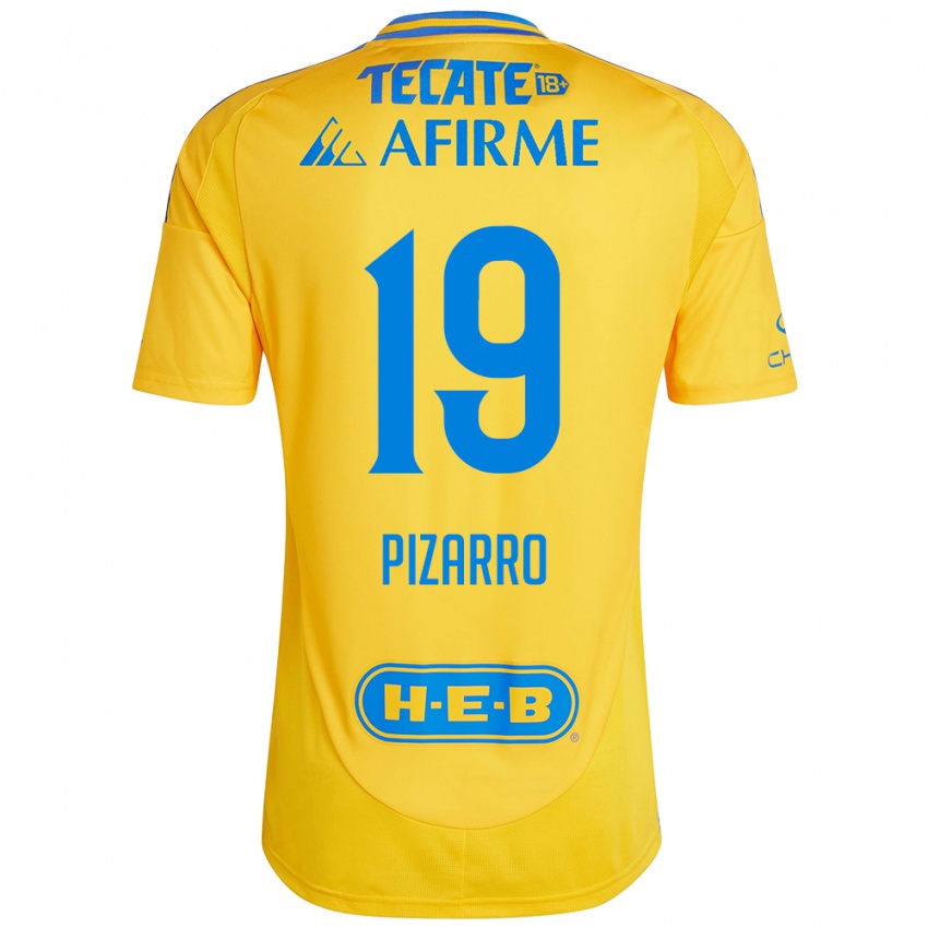 Dětské Guido Pizarro #19 Zlatožlutá Domů Hráčské Dresy 2024/25 Dres