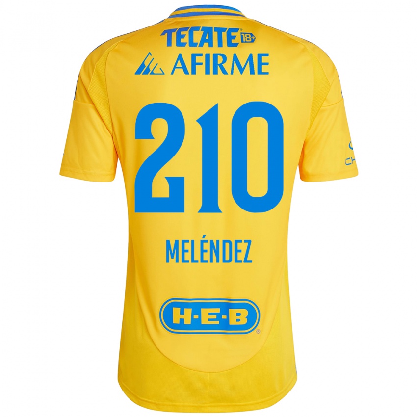 Dětské Marcelo Meléndez #210 Zlatožlutá Domů Hráčské Dresy 2024/25 Dres