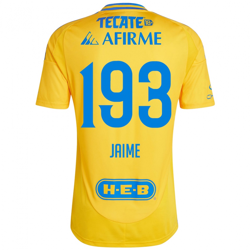 Dětské Kenneth Jaime #193 Zlatožlutá Domů Hráčské Dresy 2024/25 Dres