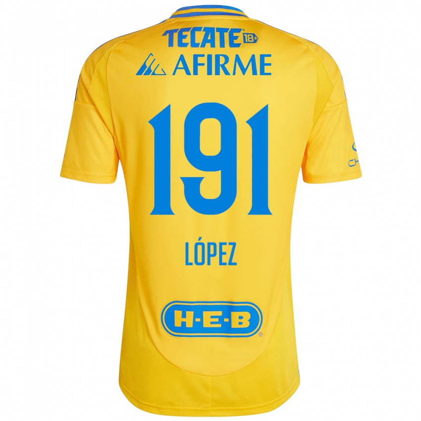 Dětské Adrián López #191 Zlatožlutá Domů Hráčské Dresy 2024/25 Dres