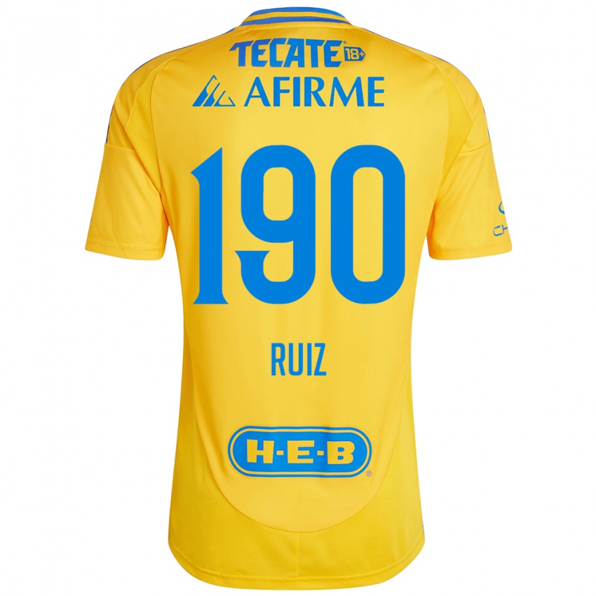 Dětské Óscar Ruiz #190 Zlatožlutá Domů Hráčské Dresy 2024/25 Dres