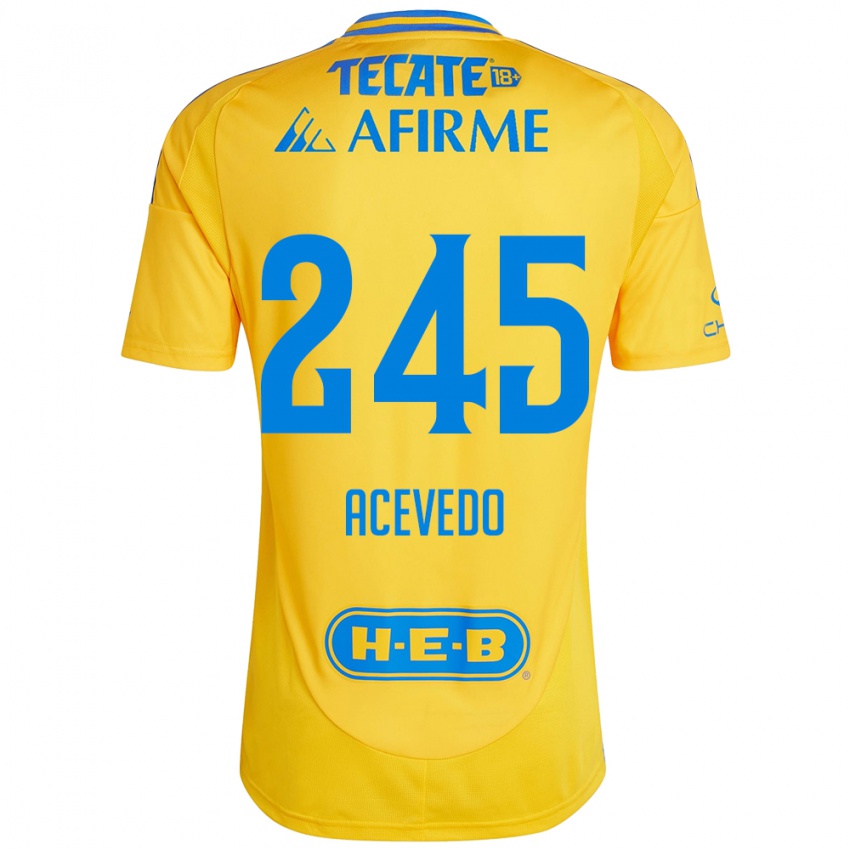 Dětské Kevin Acevedo #245 Zlatožlutá Domů Hráčské Dresy 2024/25 Dres