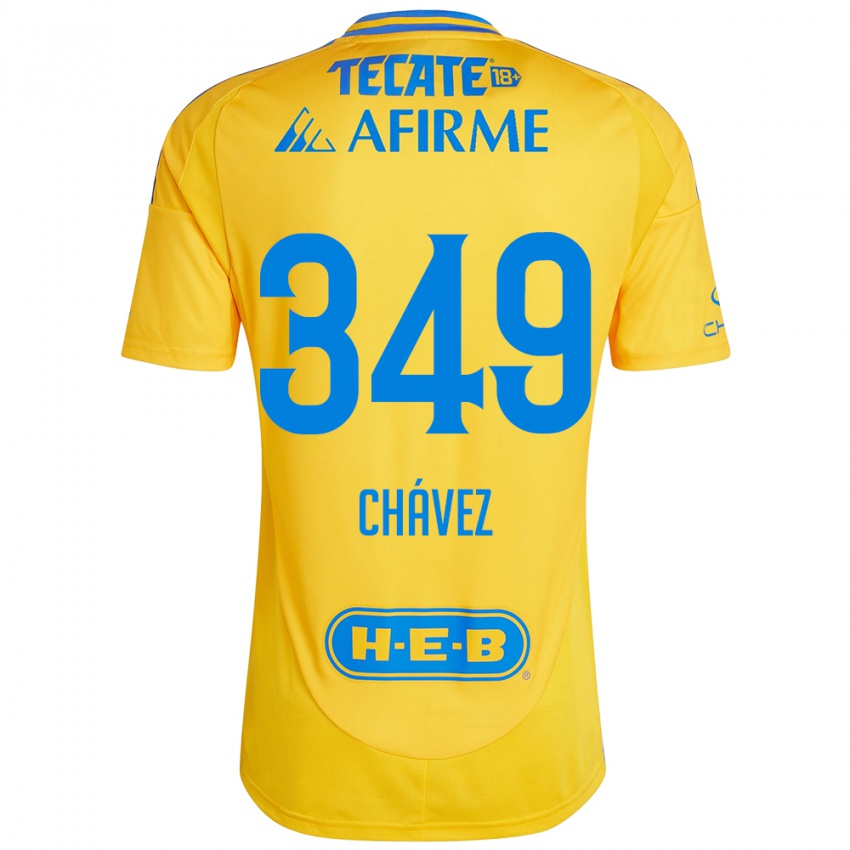 Dětské Jorge Chávez #349 Zlatožlutá Domů Hráčské Dresy 2024/25 Dres