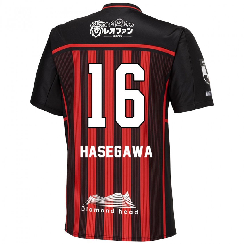 Dětské Tatsuya Hasegawa #16 Červená Černá Domů Hráčské Dresy 2024/25 Dres