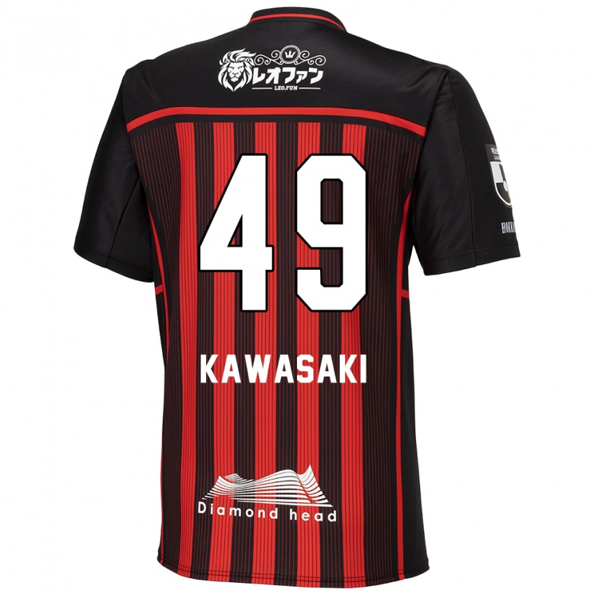 Dětské Kanta Kawasaki #49 Červená Černá Domů Hráčské Dresy 2024/25 Dres