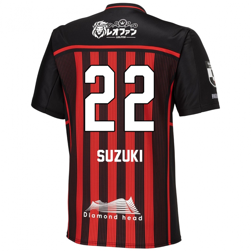 Dětské So Suzuki #22 Červená Černá Domů Hráčské Dresy 2024/25 Dres