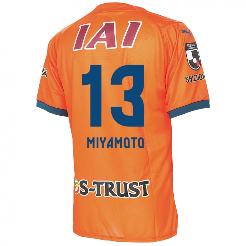 Dětské Kota Miyamoto #13 Oranžová Modrá Domů Hráčské Dresy 2024/25 Dres