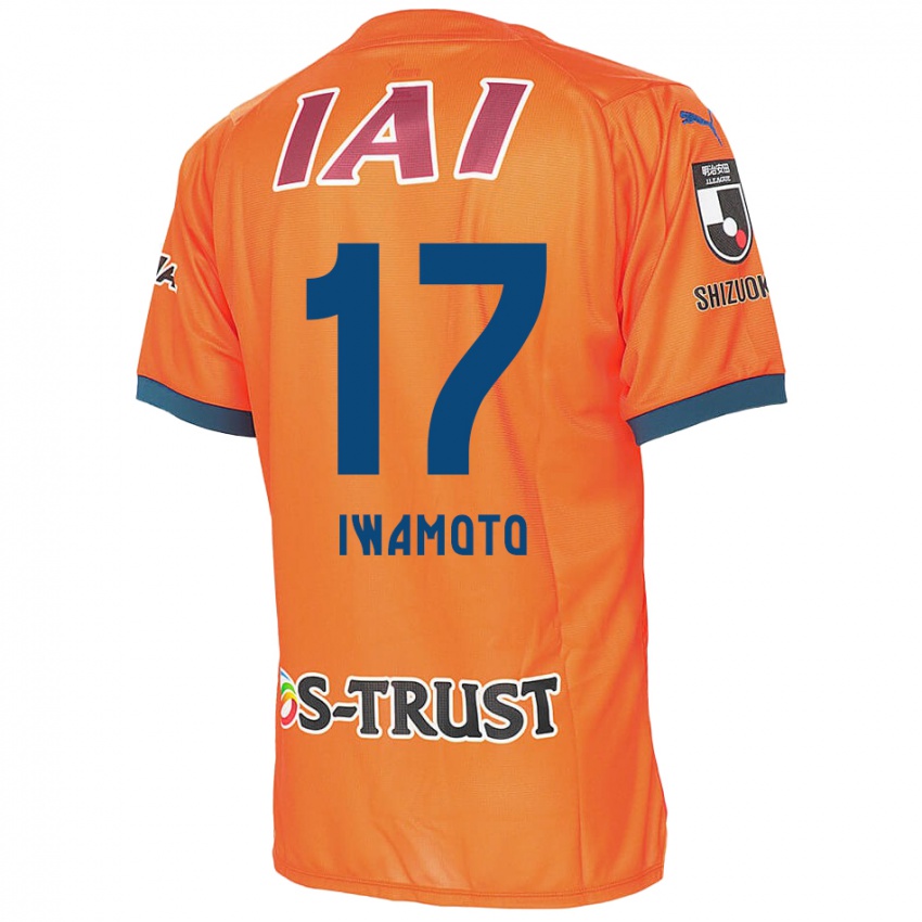 Dětské Shogo Iwamoto #17 Oranžová Modrá Domů Hráčské Dresy 2024/25 Dres