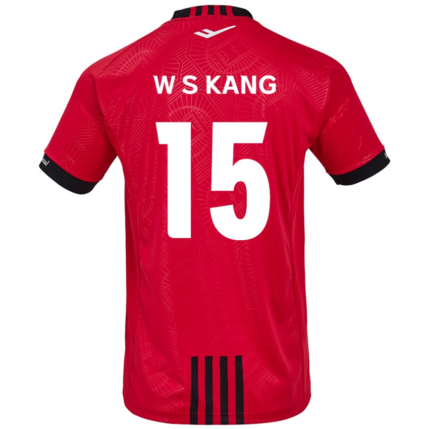 Dětské Sang-Woo Kang #15 Červená Černá Domů Hráčské Dresy 2024/25 Dres