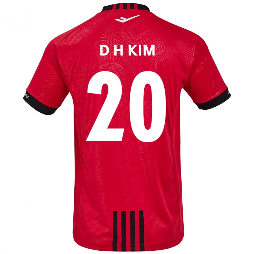 Dětské Hyeon-Deok Kim #20 Červená Černá Domů Hráčské Dresy 2024/25 Dres