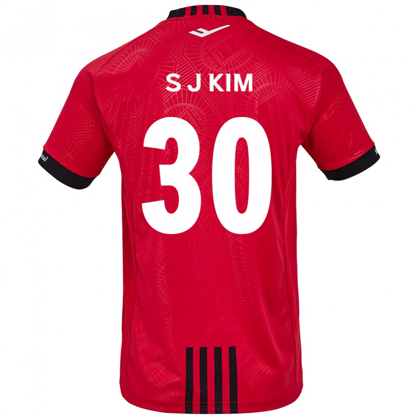 Dětské Ju-Sung Kim #30 Červená Černá Domů Hráčské Dresy 2024/25 Dres