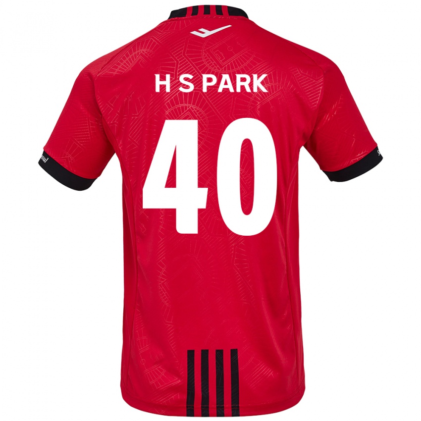 Dětské Seong-Hun Park #40 Červená Černá Domů Hráčské Dresy 2024/25 Dres