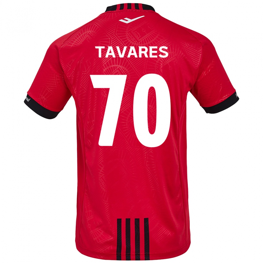 Dětské Ronaldo Tavares #70 Červená Černá Domů Hráčské Dresy 2024/25 Dres