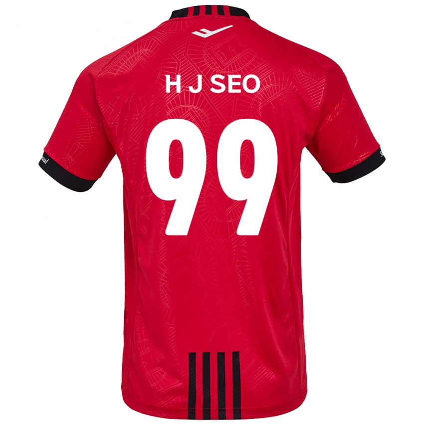 Dětské Ju-Hwan Seo #99 Červená Černá Domů Hráčské Dresy 2024/25 Dres