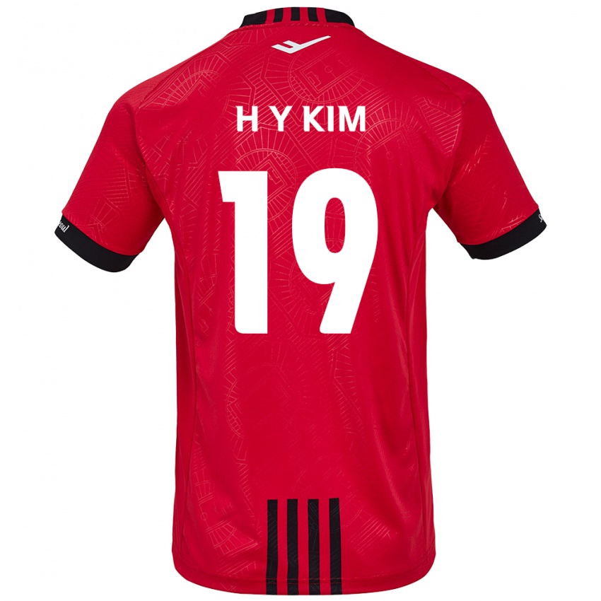 Dětské Yong-Hyuk Kim #19 Červená Černá Domů Hráčské Dresy 2024/25 Dres