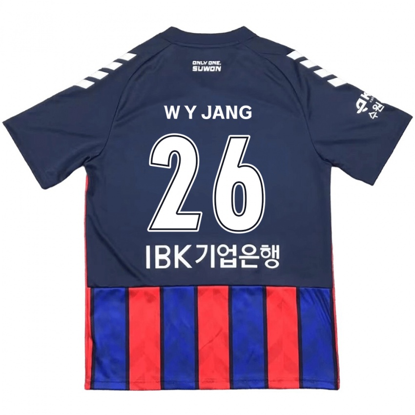 Dětské Young-Woo Jang #26 Modrá Červená Domů Hráčské Dresy 2024/25 Dres