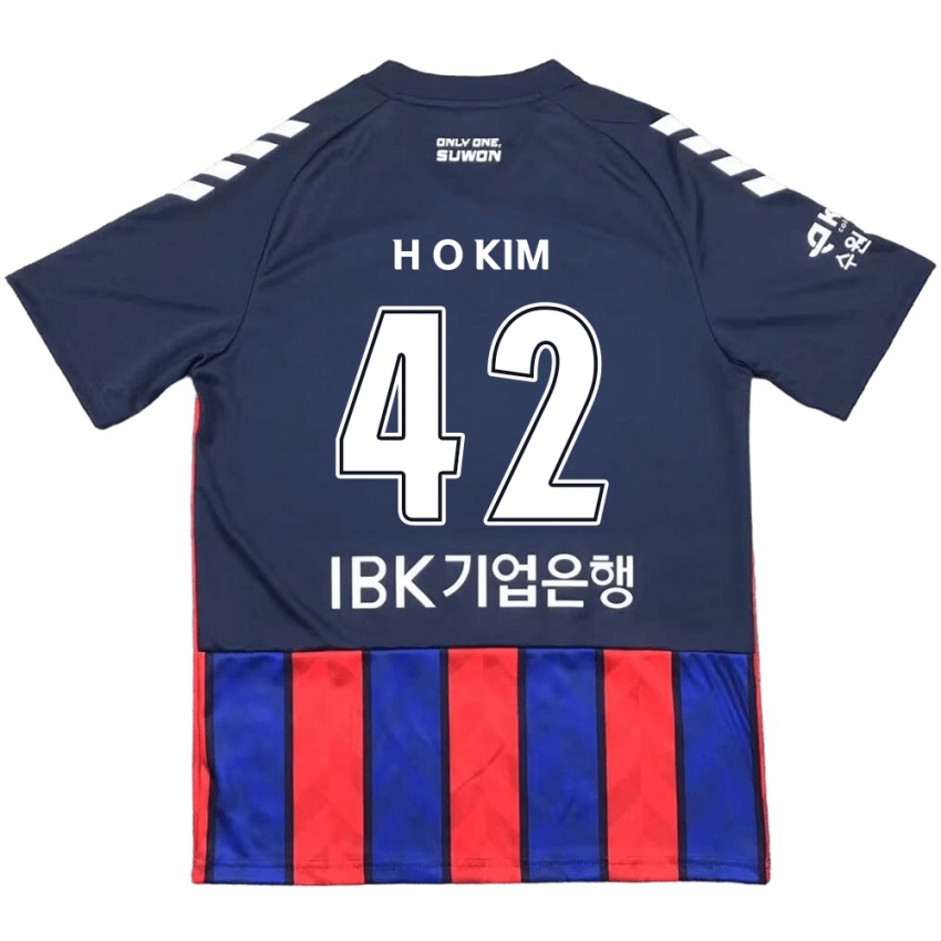 Dětské One-Hyung Kim #42 Modrá Červená Domů Hráčské Dresy 2024/25 Dres