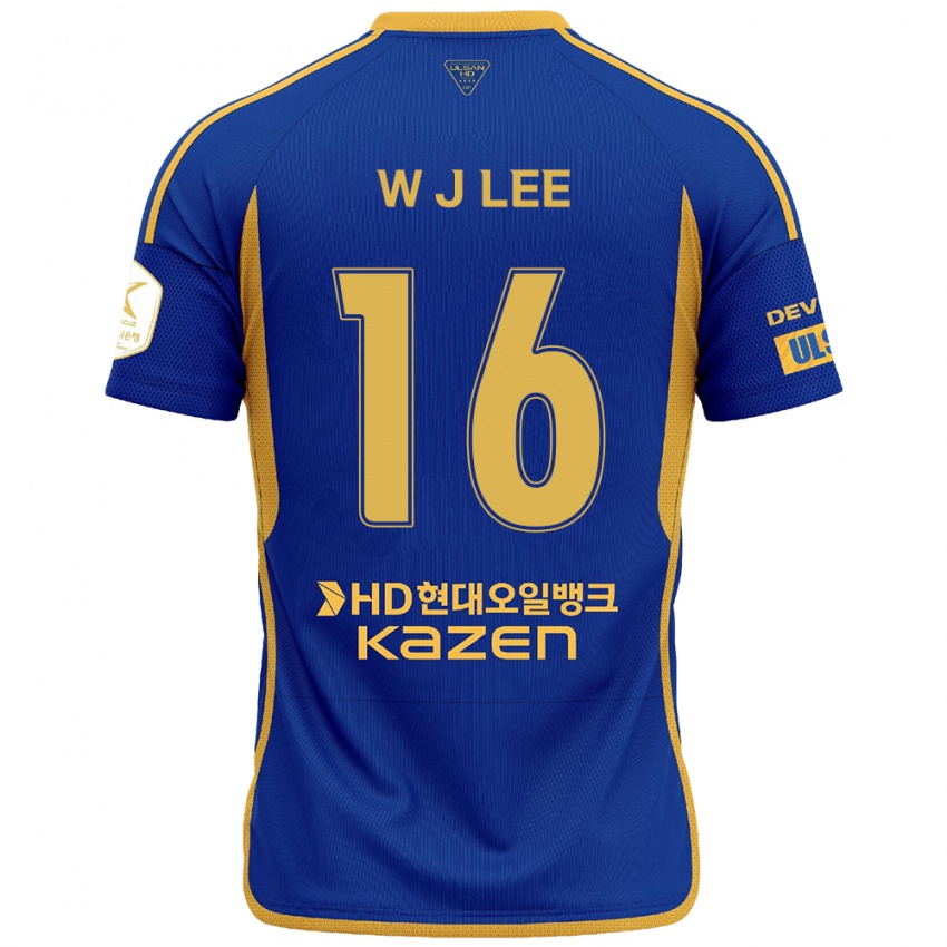 Dětské Jae-Wook Lee #16 Modrá Žlutá Domů Hráčské Dresy 2024/25 Dres