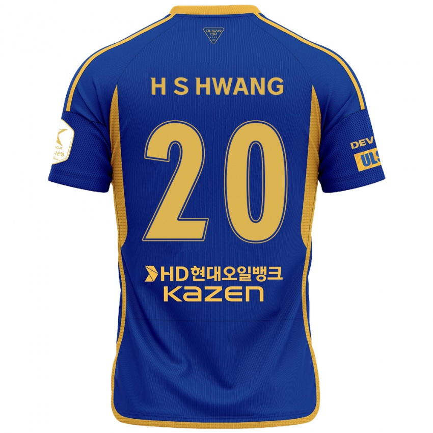 Dětské Seok-Ho Hwang #20 Modrá Žlutá Domů Hráčské Dresy 2024/25 Dres