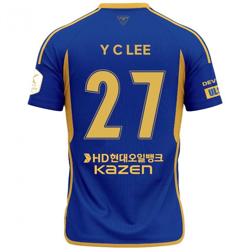 Dětské Chung-Yong Lee #27 Modrá Žlutá Domů Hráčské Dresy 2024/25 Dres